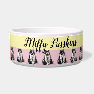 Cat Dog Shabby Floral Pastel Pink Cute Pet Name