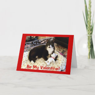 Cat & Dog Valentine Holiday Card