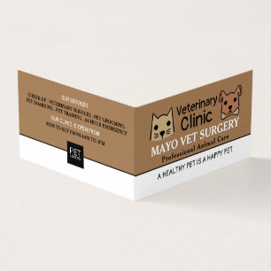 Cat & Dog, Veterinarian, Veterinary Detailed Business Card