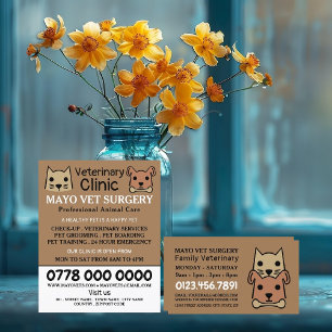 Cat & Dog, Veterinarian, Veterinary Service Business Card