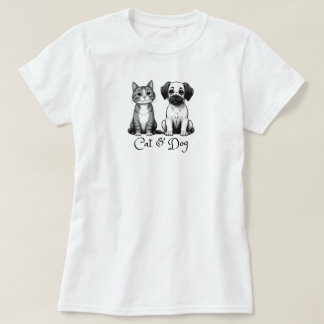 Cat & Dog Woman's T-Shirts