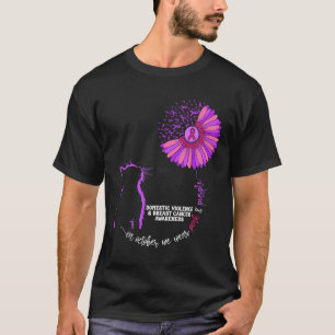 Cat Domestic Violence And Breast Cancer Awareness T-Shirt