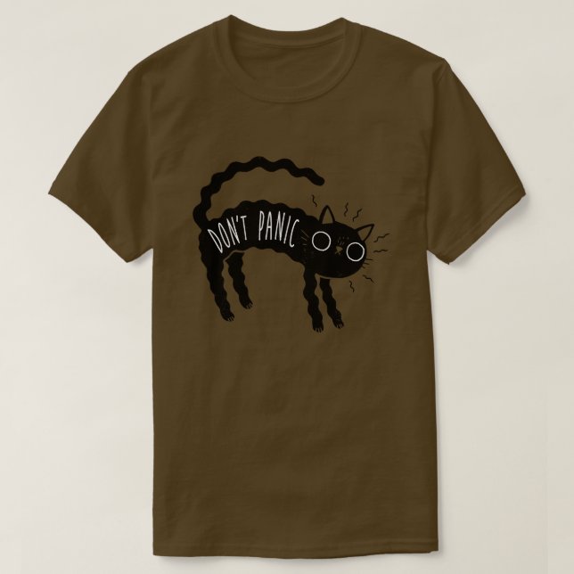 Cat Dont Panic T-Shirt (Design Front)