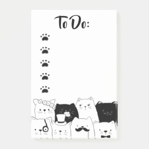 Cat Doodle// To Do List Post-it Notes
