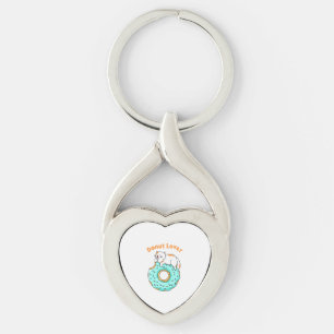 Cat Doughnut Lover Key Ring