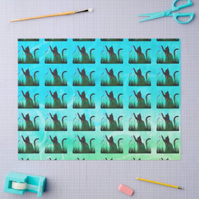 Cat & Dragons  Tissue Paper (Craft)