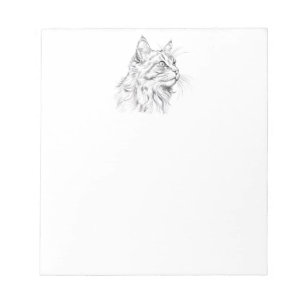 Cat drawing  notepad