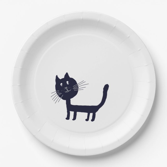 Cat Drawing Paper Plates (Front)