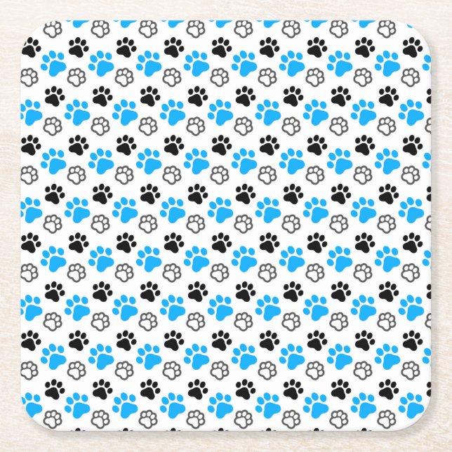 Cat Drawing Square Paper Coaster (Front)