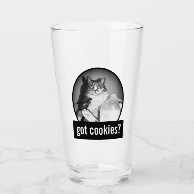 Cat Drinking Milk From Jug Glass (Front)