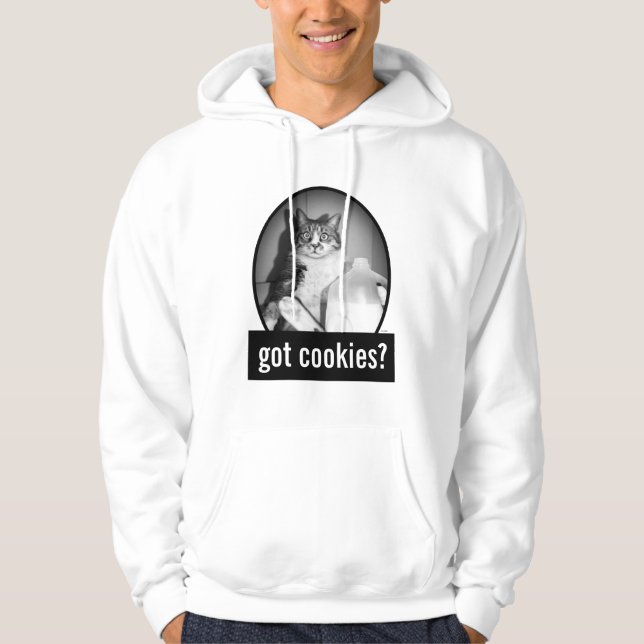 Cat Drinking Milk From Jug Hoodie (Front)