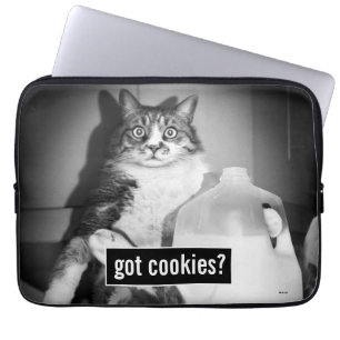 Cat Drinking Milk From Jug Laptop Sleeve