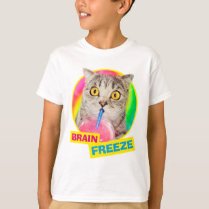 Cat Drinking Slushie T-Shirt