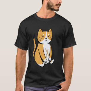 Cat Drummer Instrument Player Funny Animal Musicia T-Shirt