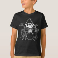 Cat Drummer Playing Drums Boy