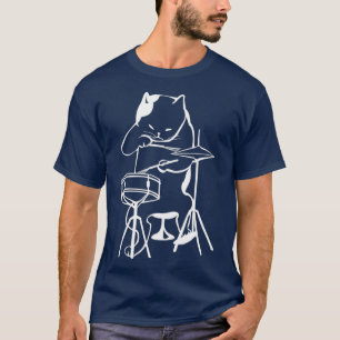 Cat Drumming  Jazz Cat Cat Drummer T-Shirt