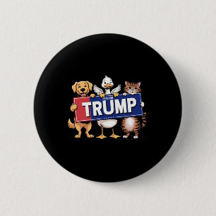 Cat Duck Dog Pets For Trump 6 Cm Round Badge