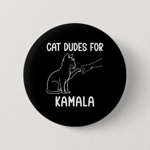 Cat Dudes For Kamala Childless Cat Lady Is Voting 6 Cm Round Badge