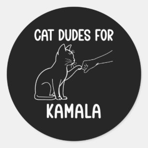 Cat Dudes For Kamala Childless Cat Lady Is Voting  Classic Round Sticker