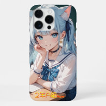 Cat-eared girl attending school