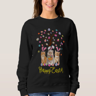 Cat Easter Costume Three Kitty Kitten Wearing Bunn Sweatshirt