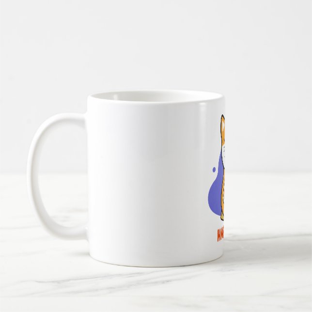 Cat Eating A Pizza    Coffee Mug (Left)