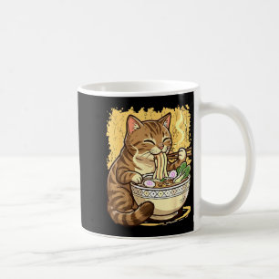 Cat Eating Japanese Ramen Noodles Coffee Mug