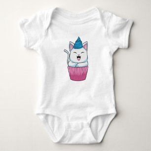 Cat Eating Muffin Baby Bodysuit