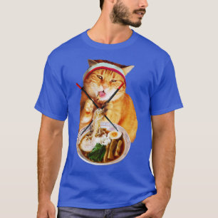 Cat Eating Ramen T-Shirt