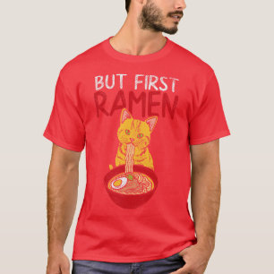 Cat Eating Ramen T-Shirt