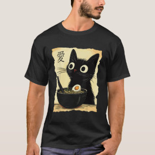 Cat eating ramen T-Shirt