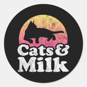 Cat Eating Spaghetti  45 Classic Round Sticker