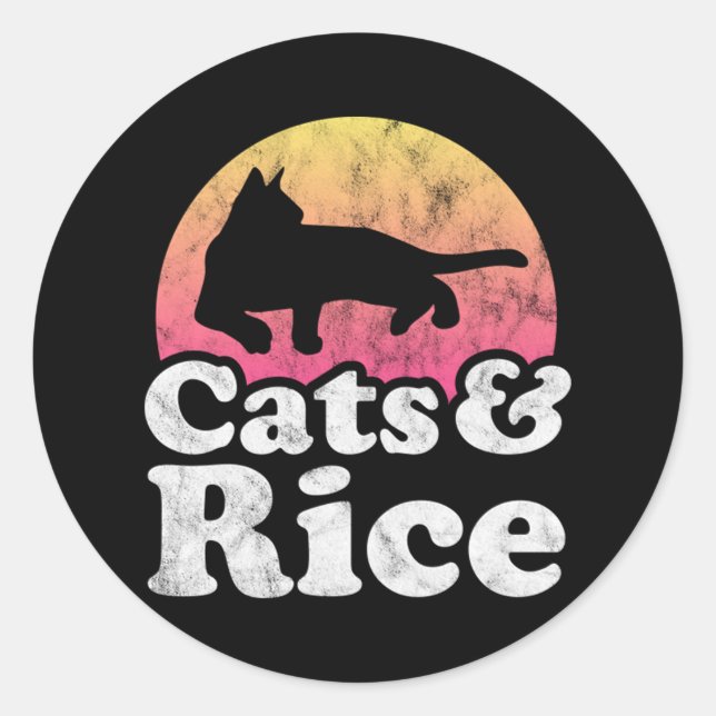 Cat Eating Spaghetti  48 Classic Round Sticker (Front)