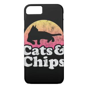 Cat Eating Spaghetti And Watching Sunset Scene  51 Case-Mate iPhone Case