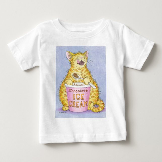 CAT eats ice cream Baby T-Shirt (Front)