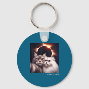 Cat Eclipse 2024 Shirt Funny Total Solar Eclipse K Key Ring