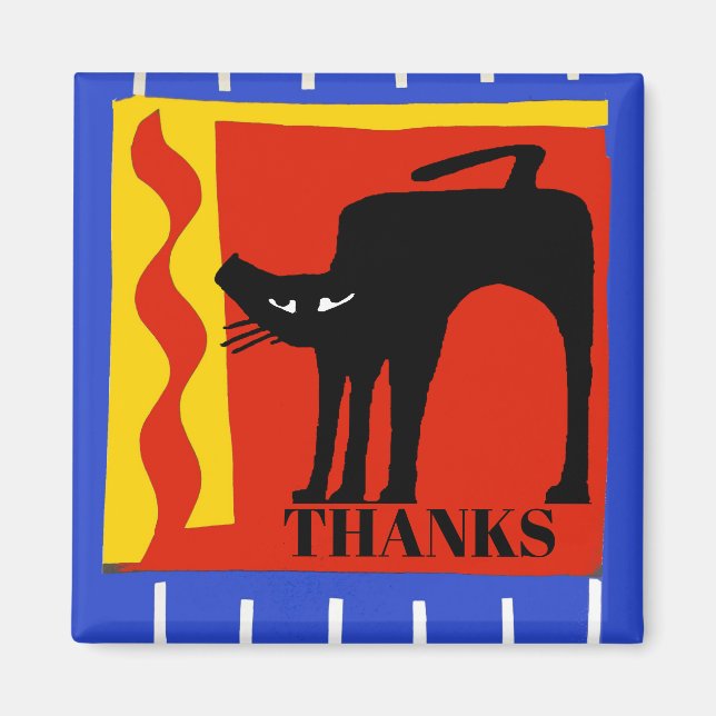 Cat, edit text magnet (Front)