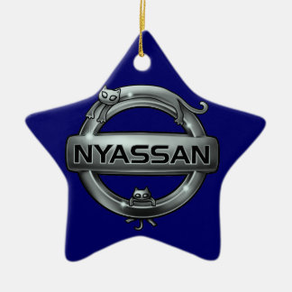 cat emblem 2 ceramic tree decoration