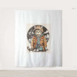 Cat Encounter Tapestry