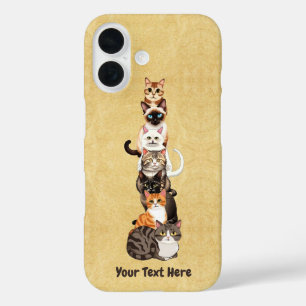 Cat-Er-Pillar Feline Tower iPhone 16 Case