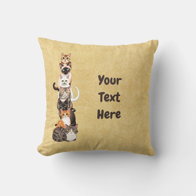 Cat-Er-Pillar Feline Tower Cushion (Front)