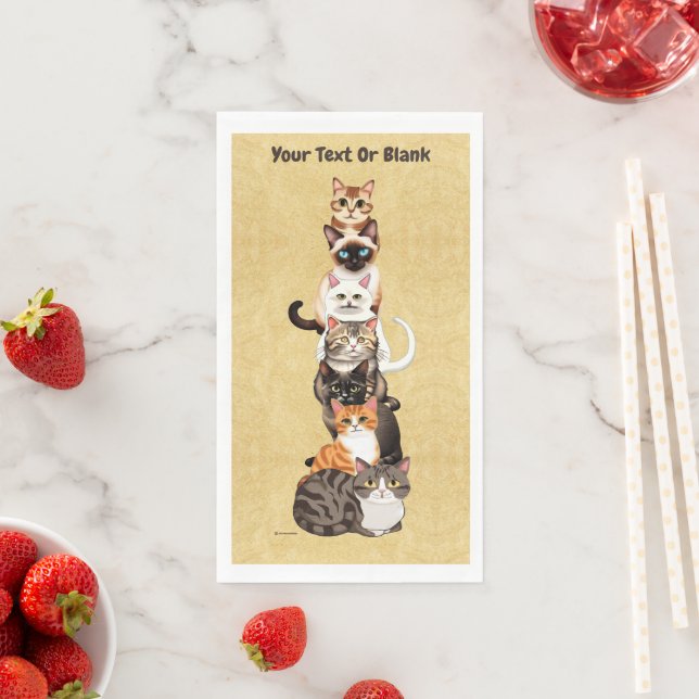 Cat-Er-Pillar Feline Tower Napkin (Insitu)