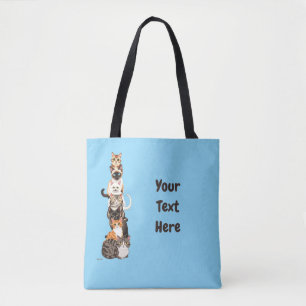 Cat-Er-Pillar Feline Tower Tote Bag