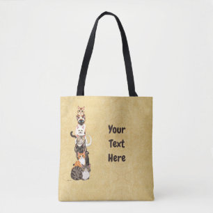Cat-Er-Pillar Feline Tower Tote Bag