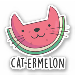 Cat-ermelon Funny Cat Watermelon Pun 