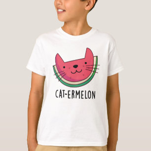 Cat-ermelon Funny Cat Watermelon Pun  T-Shirt