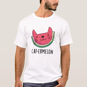 Cat-ermelon Funny Cat Watermelon Pun  T-Shirt