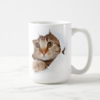 cat escaping! coffee mug