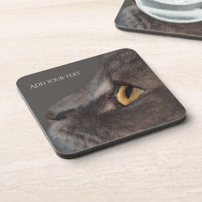 Cat Eye-Macro by Shirley Taylor Coaster (Left Side)