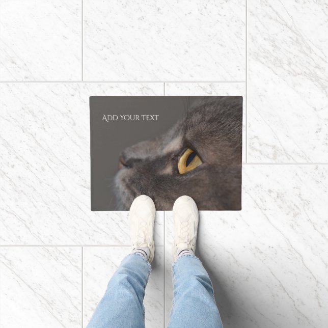 Cat Eye-Macro by Shirley Taylor Doormat (Indoor)